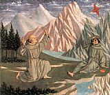 Francis Canvas Paintings - The Stigmatisation of St Francis (predella 1)